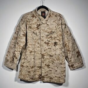 US Marines Desert MARPAT Camouflage Combat Uniform Shirt Jacket Size Medium Long